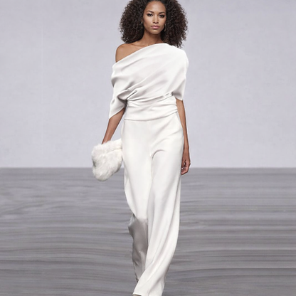 Bella Elegante One Shoulder Jumpsuit Dames