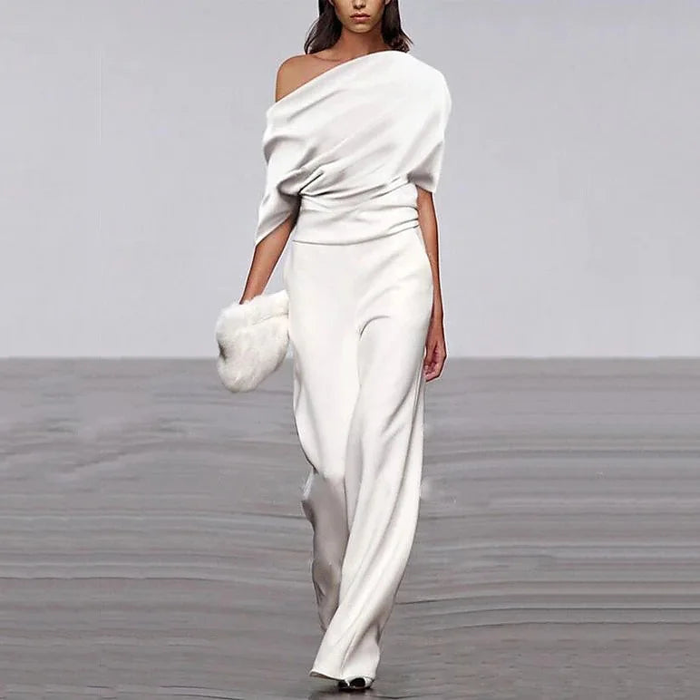Bella Elegante One Shoulder Jumpsuit Dames