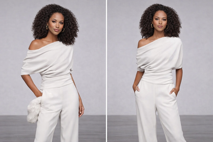 Bella Elegante One Shoulder Jumpsuit Dames