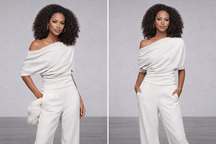 Bella Elegante One Shoulder Jumpsuit Dames