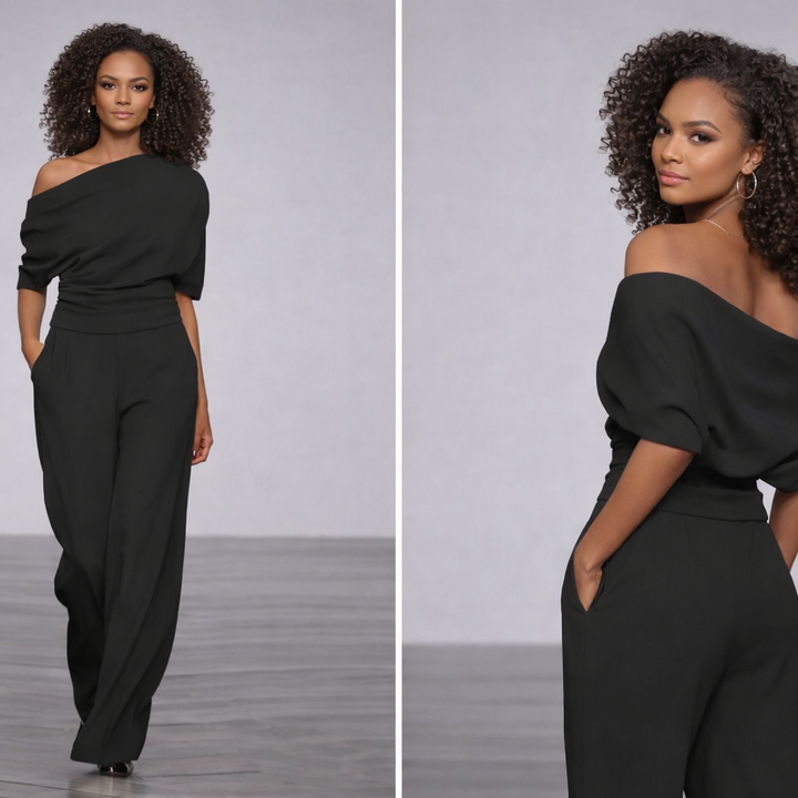Bella Elegante One Shoulder Jumpsuit Dames