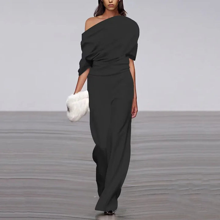 Bella Elegante One Shoulder Jumpsuit Dames