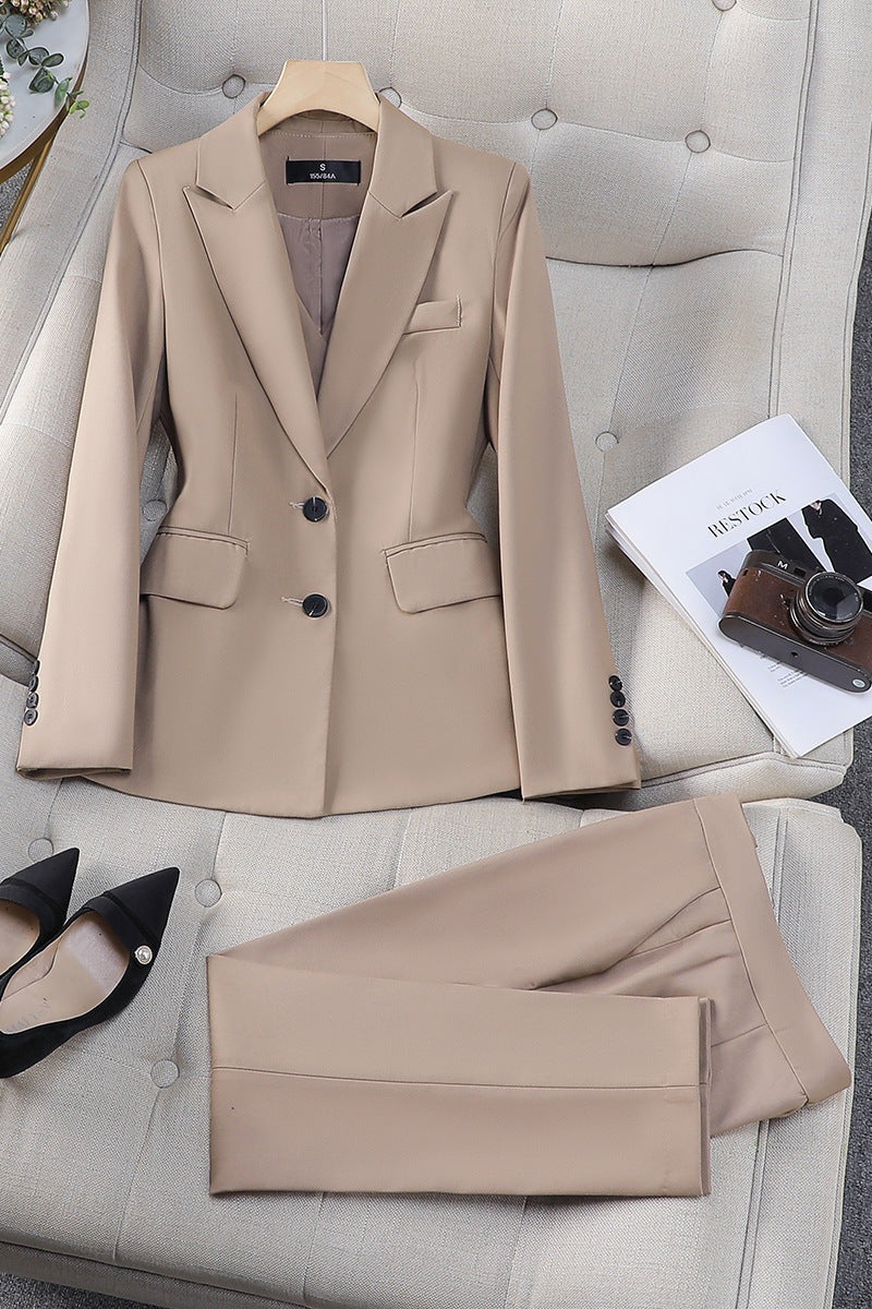 Blazer & pants set dames – elegant tweedelig pak