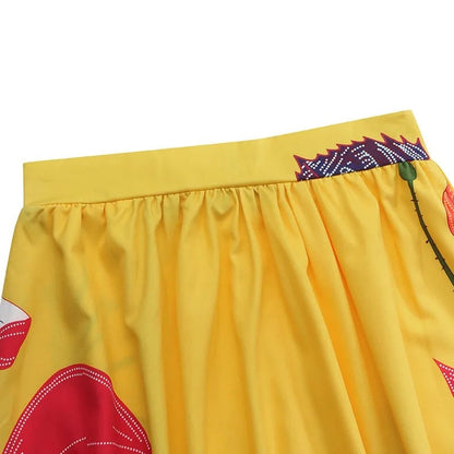 Bloemen maxi rok met hoge taille – Elodie