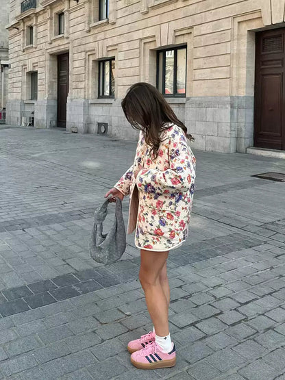 Bloemenprint Jas voor Vrouwen - Lichtgewicht en Stijlvol