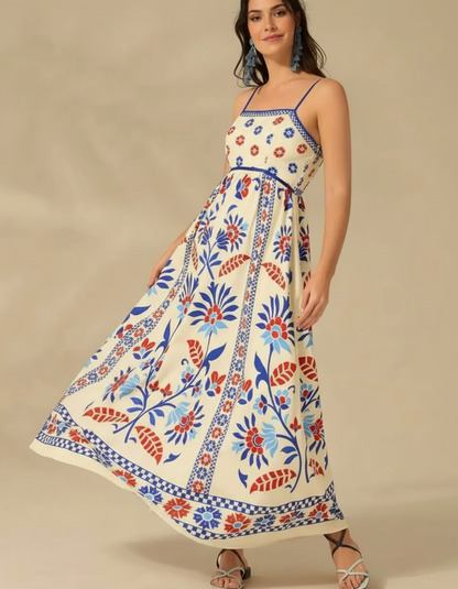 Bohemian maxi jurk met print – Zafira