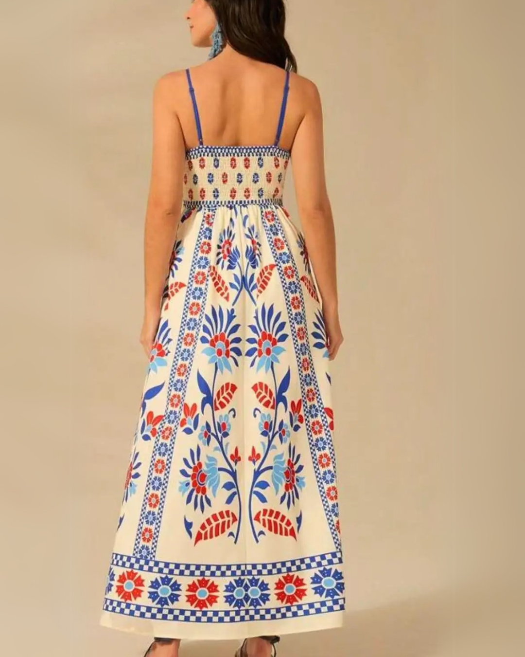 Bohemian maxi jurk met print – Zafira