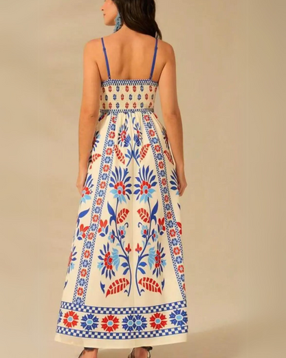 Bohemian maxi jurk met print – Zafira
