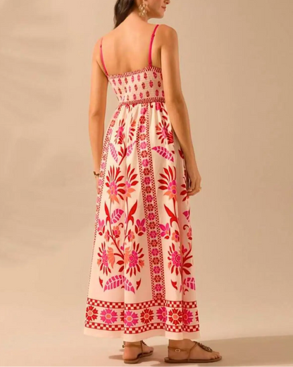 Bohemian maxi jurk met print – Zafira