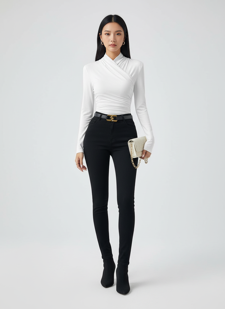 Zarelle Asymmetrische Elegante Dames Top