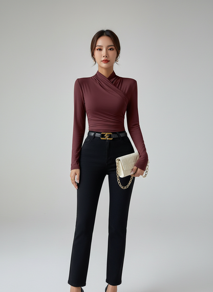 Zarelle Asymmetrische Elegante Dames Top