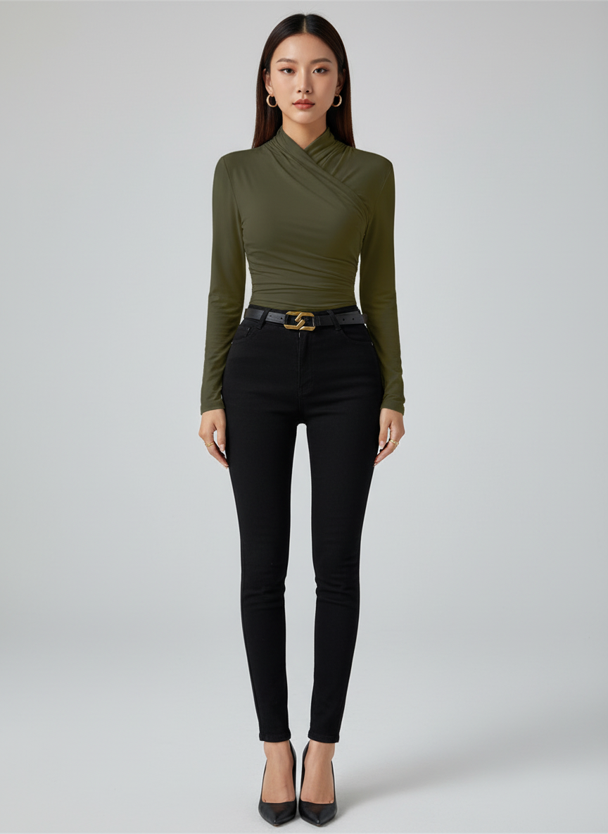 Zarelle Asymmetrische Elegante Dames Top