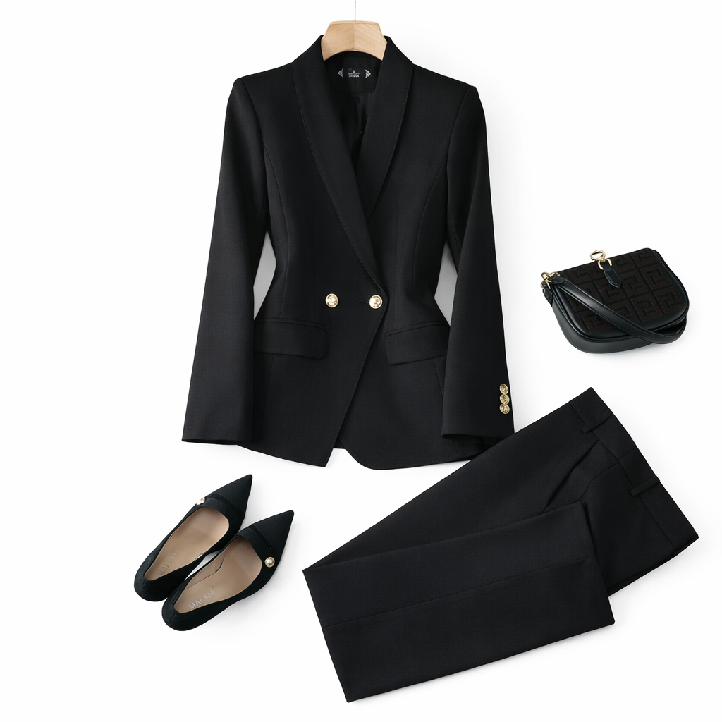 Brielle Elegante Blazer Set Dames Luxe Tailored