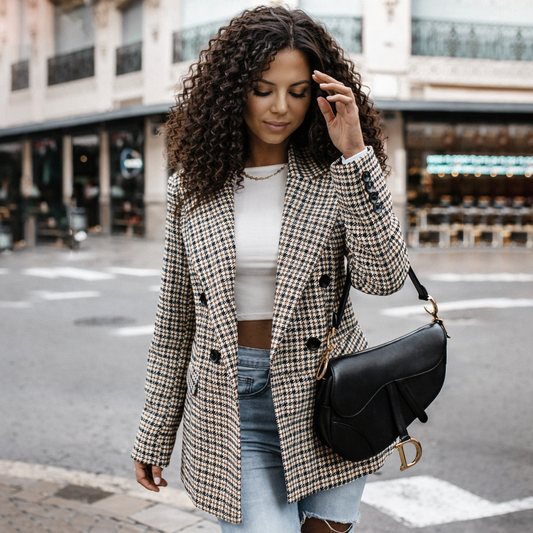 Aurélia Geruite Double Breasted Blazer Dames