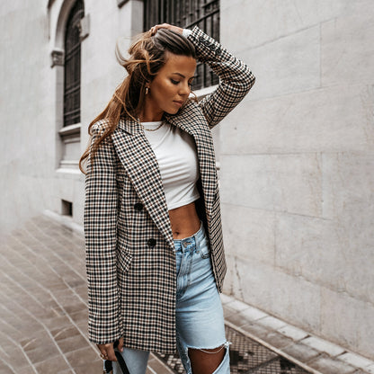 Aurélia Geruite Double Breasted Blazer Dames