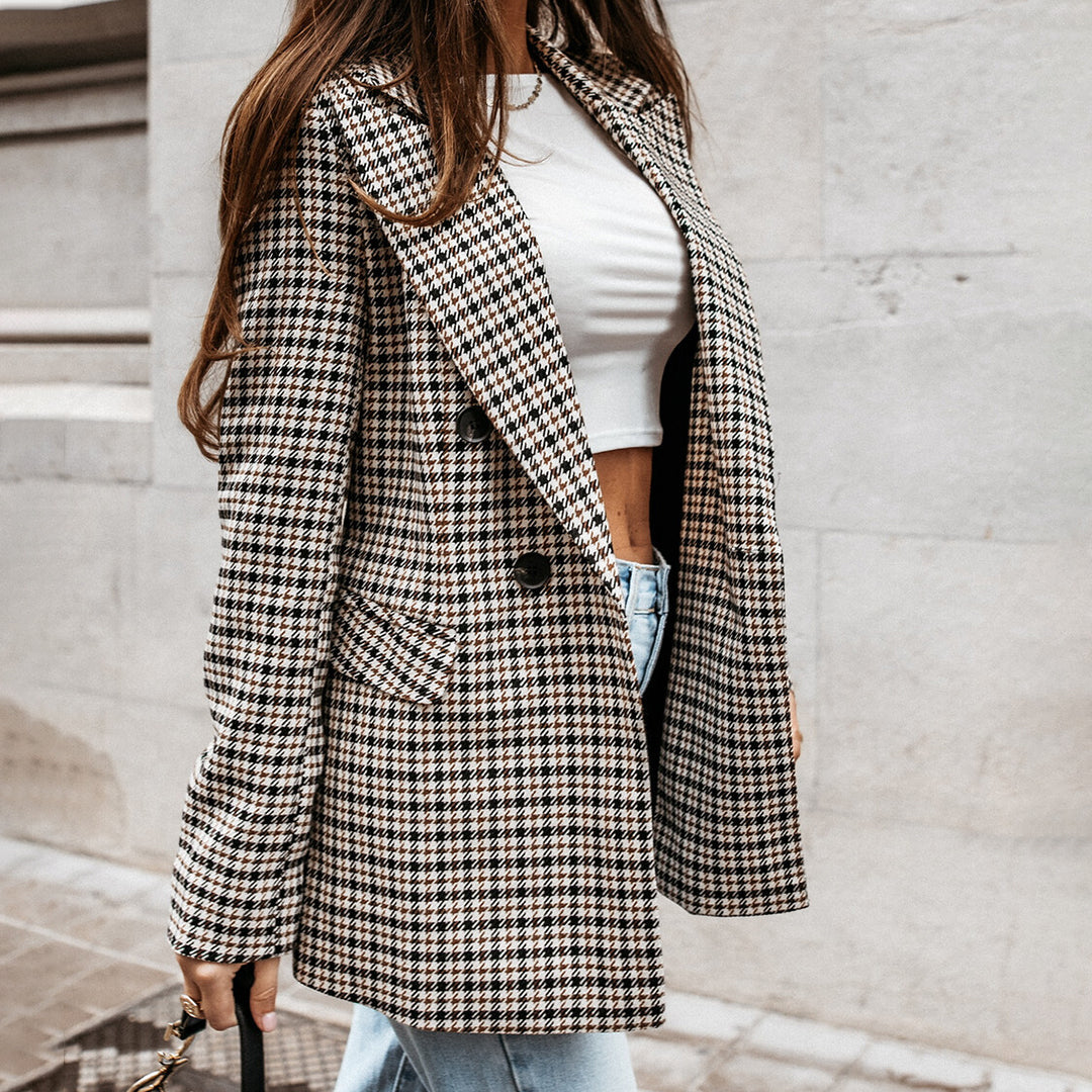 Aurélia Geruite Double Breasted Blazer Dames