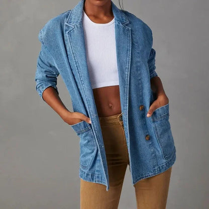 Mirelle Denim Blazer Dames Casual Chic