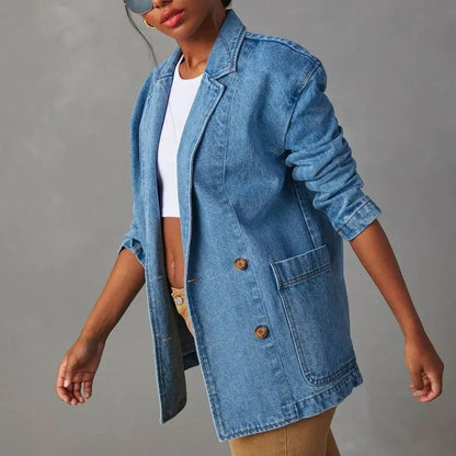 Mirelle Denim Blazer Dames Casual Chic