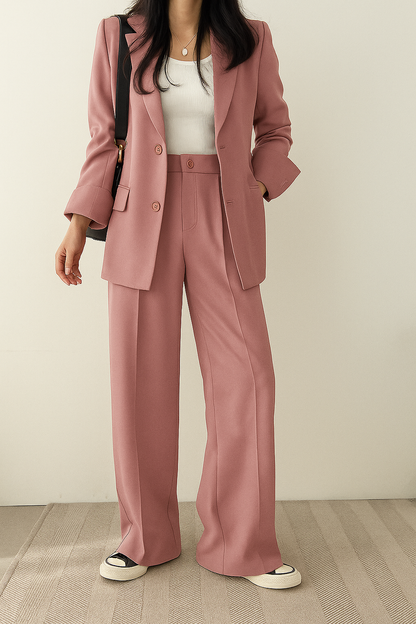 Marian Elegant 2-Delig Damespak Stijlvolle Blazer en Pantalon Set