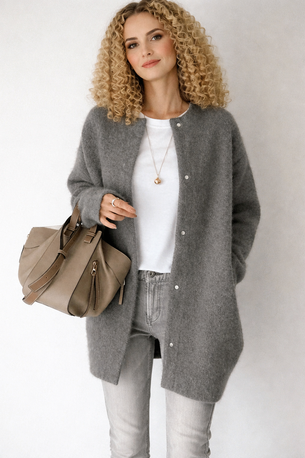Samira Soft Knit Button Cardigan
