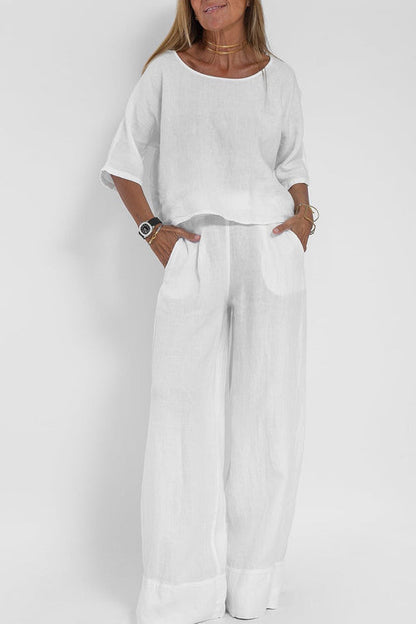 Palms Relaxed Linen Set