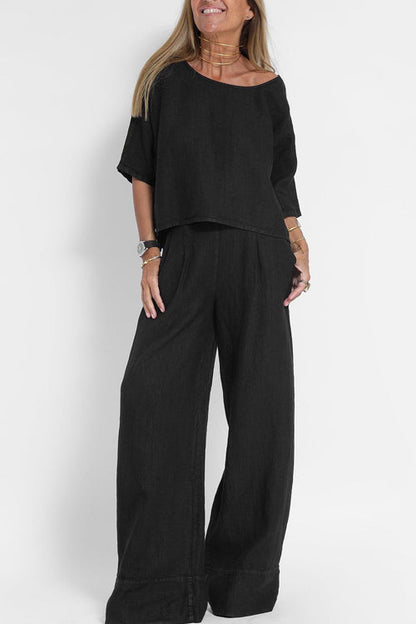 Palms Relaxed Linen Set