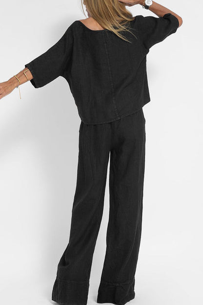 Palms Relaxed Linen Set