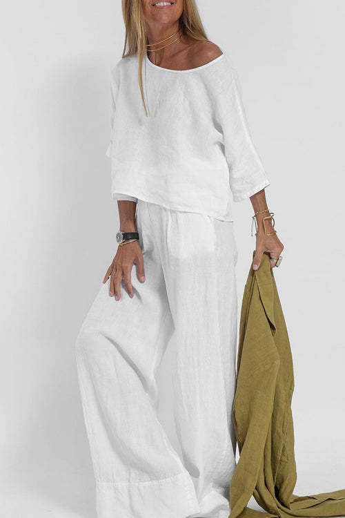 Palms Relaxed Linen Set