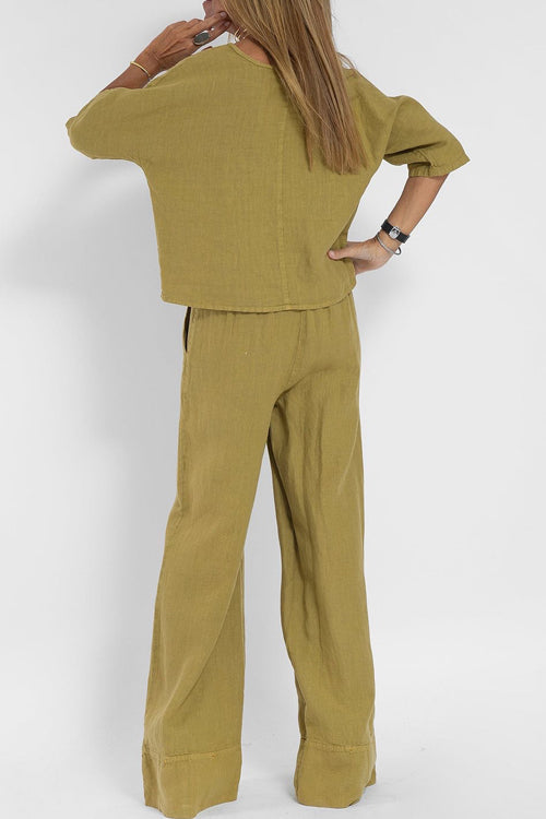 Palms Relaxed Linen Set