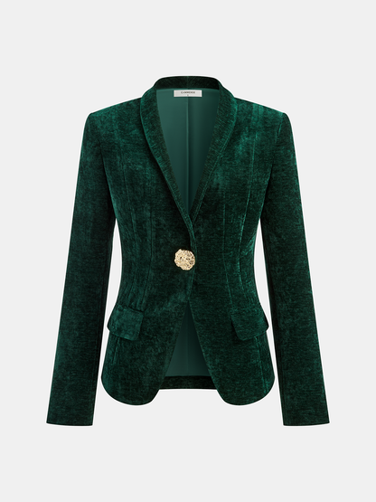 Valerie Luxe Fluwelen Getailleerde Blazer Dames