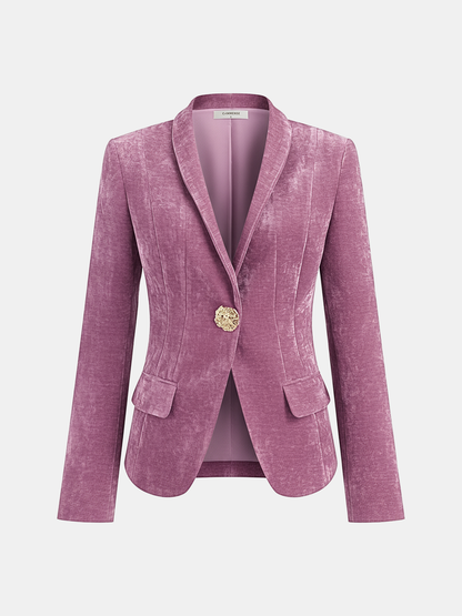 Valerie Luxe Fluwelen Getailleerde Blazer Dames
