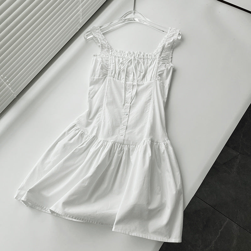 Broderie Anglaise Corset Mini Jurk voor Zomerse Avonden