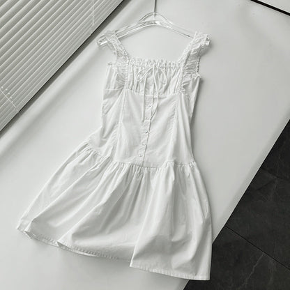 Broderie Anglaise Corset Mini Jurk voor Zomerse Avonden