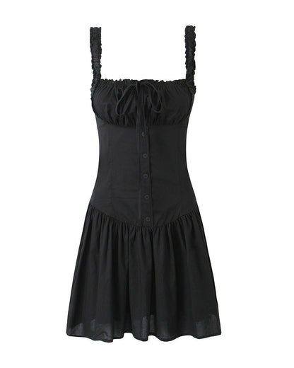 Broderie Anglaise Corset Mini Jurk voor Zomerse Avonden