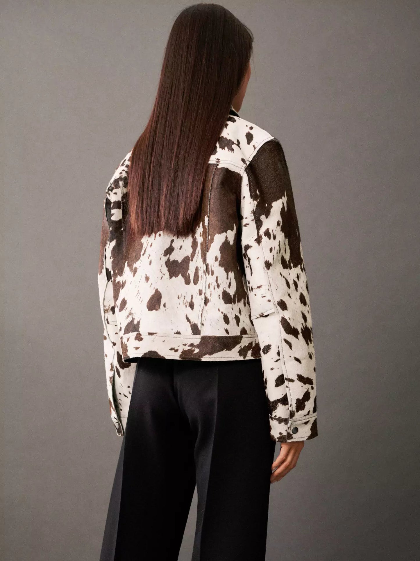 Camila Navarro Statement Cow Print Jacket
