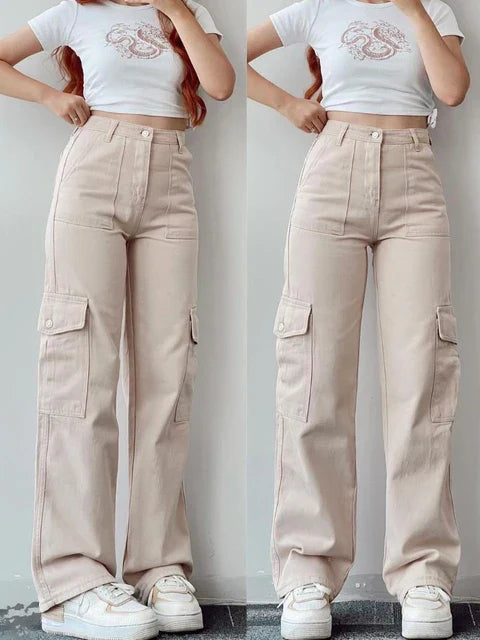 Cargo Broek met 3D zakken voor dames