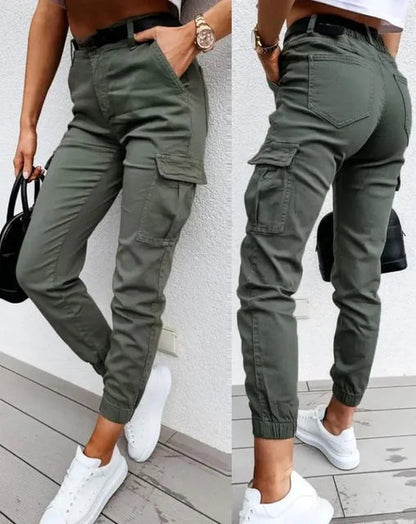 Cargo Broek met Hoge Taille voor Dames