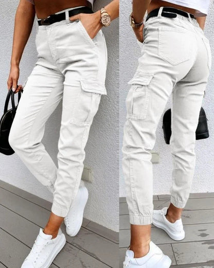Cargo Broek met Hoge Taille voor Dames
