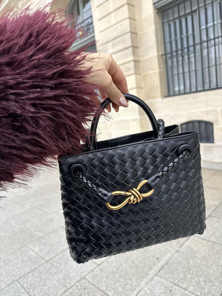 Carlee | Gevlochten Mini-Tas met Elegante Accent