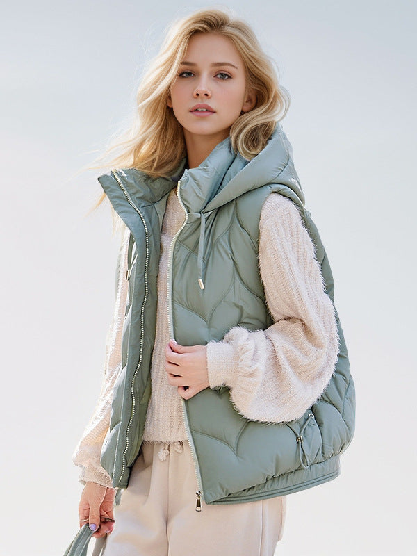 Casual Dames Mouwloos Herfst Bodywarmer Vest met Capuchon