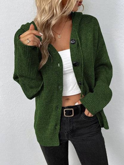Casual gebreide dames cardigan met capuchon – Livia