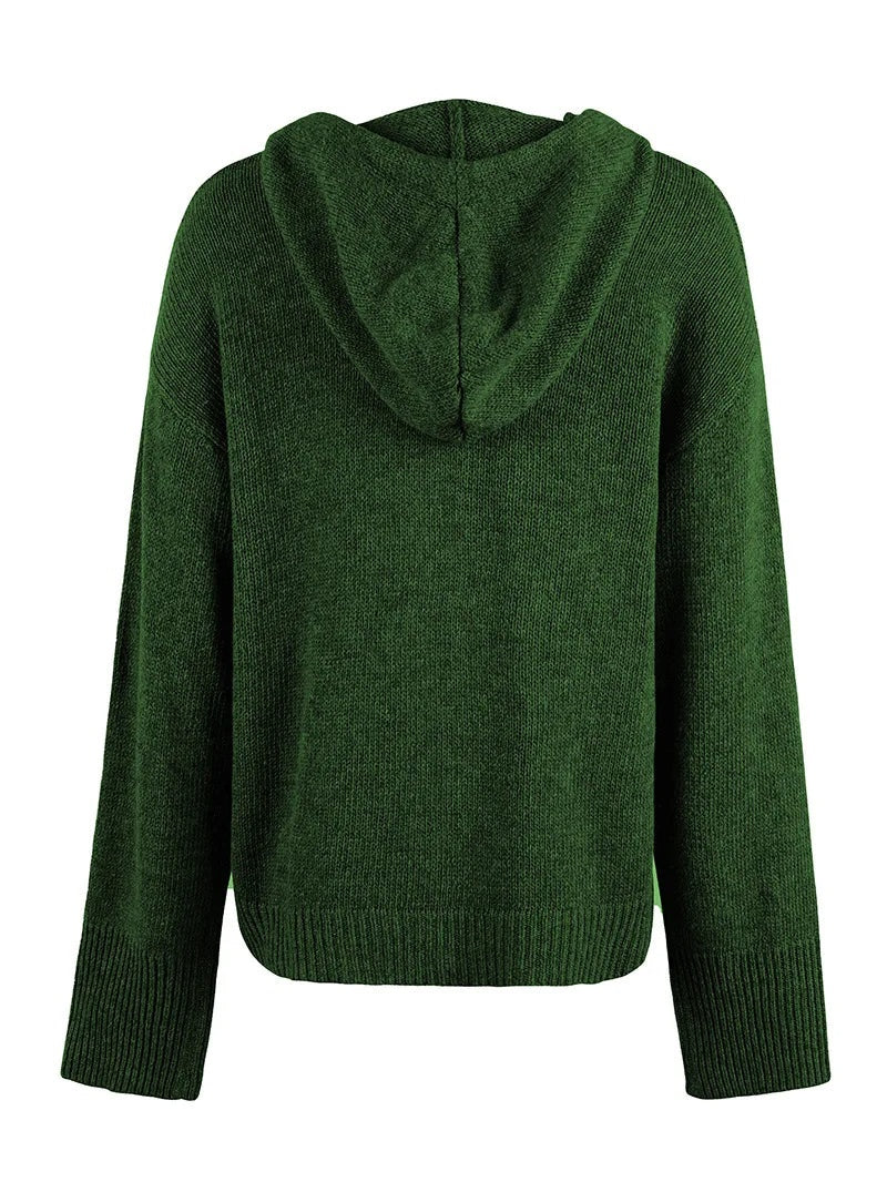 Casual gebreide dames cardigan met capuchon – Livia