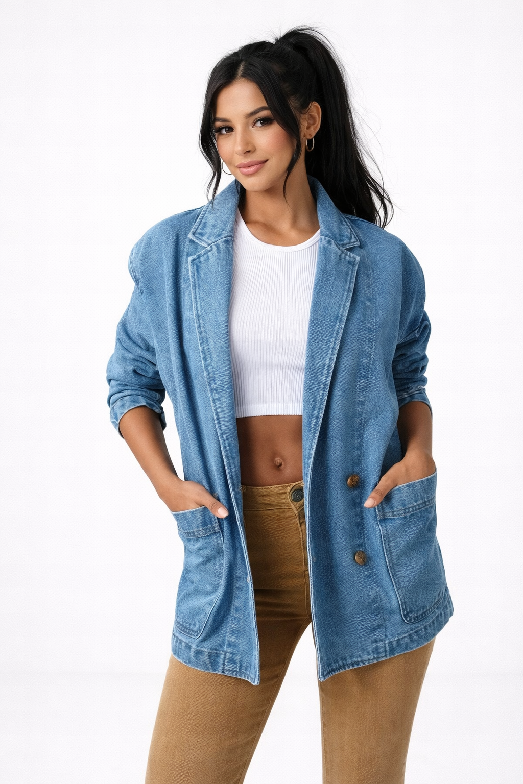 Chanel Casual Denim Blazer Jacket