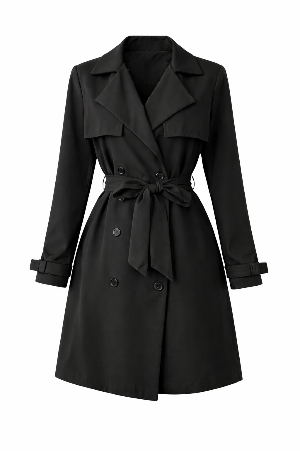 Aveline Tailored Trenchcoat Dames – Luxe Lange Trench met Ceintuur
