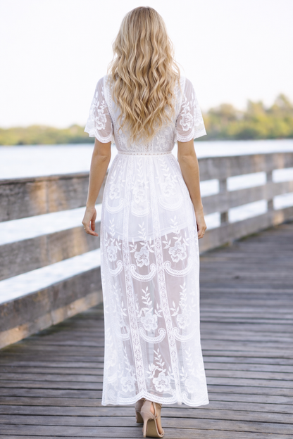Camila Lace Riviera Maxi Dress Elegante Kant Maxi Jurk voor Dames