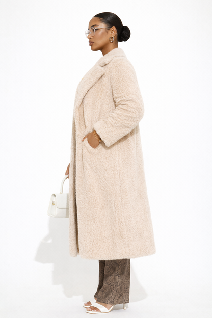 Mira Dames Lange Jas | Zachte Teddy, Elegant