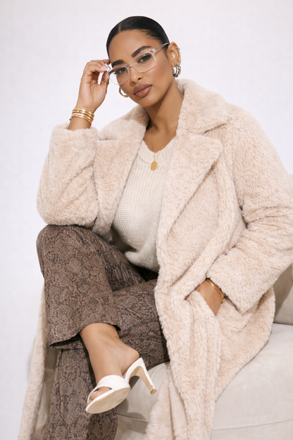 Mira Dames Lange Jas | Zachte Teddy, Elegant