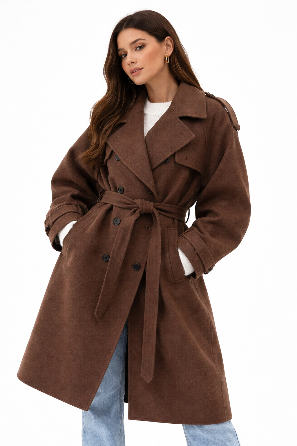 Diana Dames Trenchcoat | Luxe Wolmix, Oversized