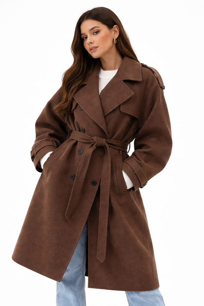 Diana Dames Trenchcoat | Luxe Wolmix, Oversized