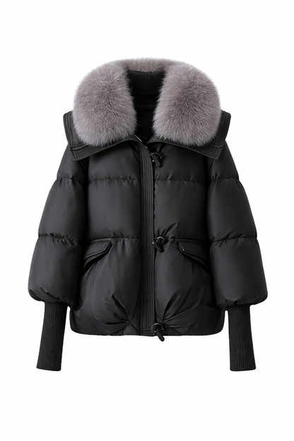 Cleo Dames Pufferjas – Bontkraag